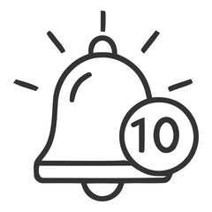 Obraz premium Notification Bell with Number Icon – Alert and Reminder Illustration