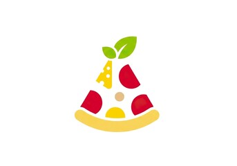 Minimalist Pizza Slice Logo - Italian Food Icon