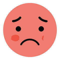 Sad Emoji Icon – Emotional Expression Illustration