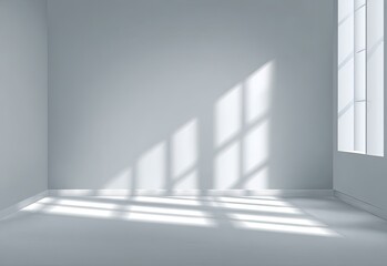 Fototapeta premium Empty room with window shadows