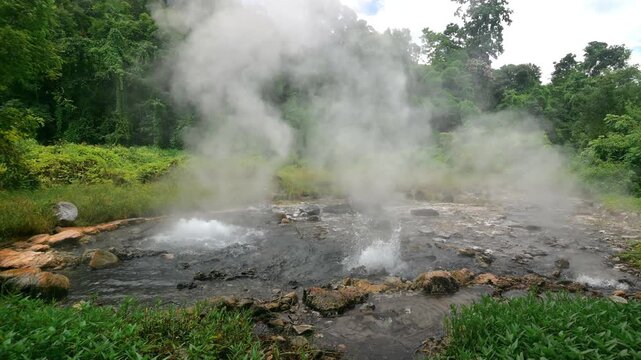 Serene Hot Springs in Chiang Mai's Lush Landscape of Pong Duat