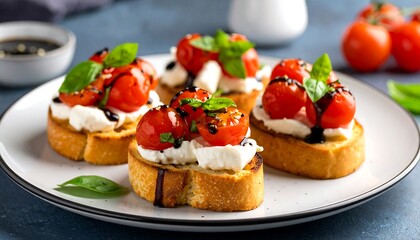 Bruschetta with Tomatoes and Balsamic.