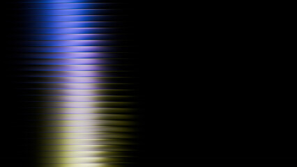 Abstract design featuring parallel Blue and Yellow gradient lines on a black background. Modern digital design asset.