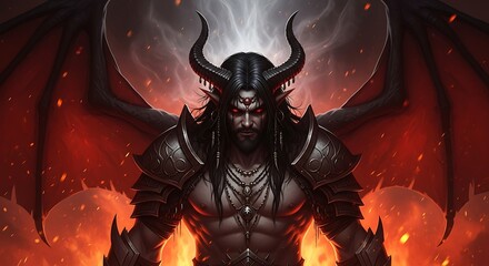 Powerful Dark Demon Figure.