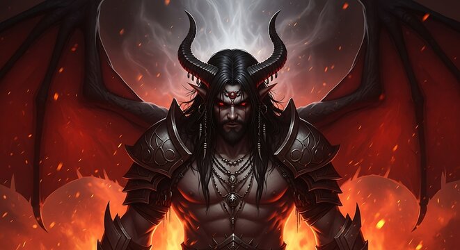 Powerful Dark Demon Figure.