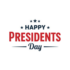 Happy presidents day text illustration with stars and underline usa holiday greeting
