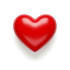 Red heart, 3D glossy