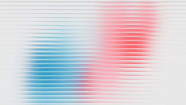 Abstract design featuring parallel red and blue gradient lines on a white background. Modern digital design asset.