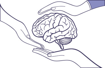 World Mental Health Day Awareness Clipart. Mental Health Support Vector Illustration. October 10 Mental Wellness Clipart Design. Global Mental Health Day Vector Artwork. Psychology Awareness Clipart