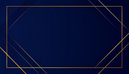 Gold frame with navy blue background.