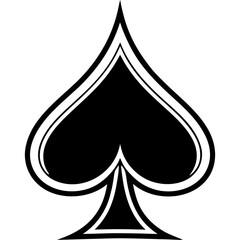 Ace of Spades: A bold, graphic image of the ace of spades playing card suit, its iconic shape conveying a sense of mystery and intrigue.