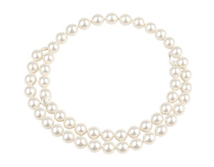 Obraz premium Luxury White Pearl Necklace Jewelry Isolated on Transparent Background PNG