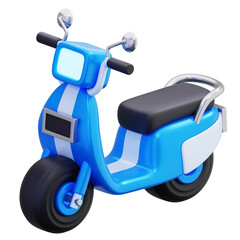 3D Electric Motorcycle Illustration