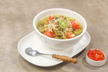Soto Daging. Soto meat is a soupy dish made from beef stock seasoned with various spices