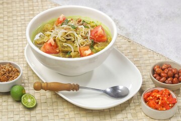 Soto Daging. Soto meat is a soupy dish made from beef stock seasoned with various spices