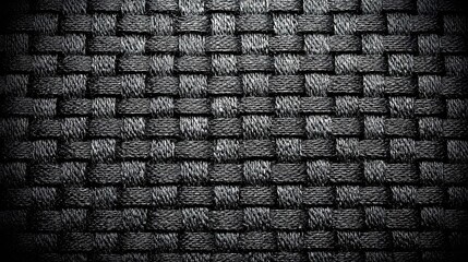 Dark, textured woven pattern; shadowed edges