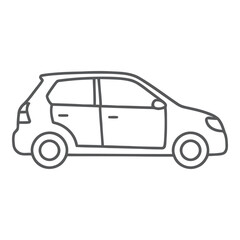 Fototapeta premium Car Icon – Compact Vehicle and Transportation Illustration