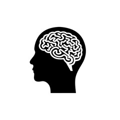 human head with brain