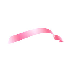 Rainbow Pastel Gradient Pink Ribbon Soft PNG