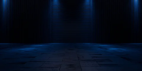 Glowing Laser Tunnel With Harsh Tech Light and Concrete Sci Fi Corridor Interior Architecture Design Cyberpunk Structure Industrial Look 3D Rendering © IM_VISUALS