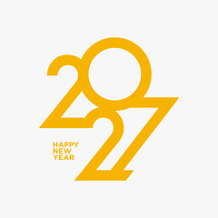 2027 new year celebration vector illustration.