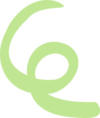 Swirl Ribbon Clipart, Curly Line PNG, Pastel Lavender Decorative Doodle Illustration