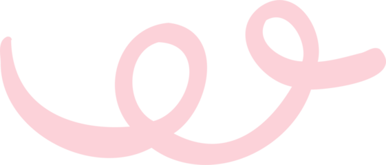 Swirl Ribbon Clipart, Curly Line PNG, Pastel Lavender Decorative Doodle Illustration