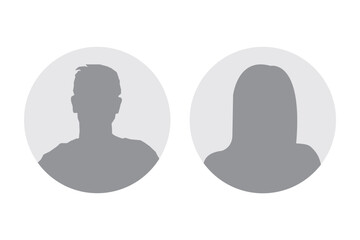 Avatar profile icon set with male and female characters, minimal flat vector style for social media, user accounts, websites, apps. User profile icon. Digital identity design. Eps 10