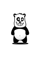 Illustration of a funny panda bear
