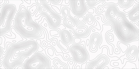 Abstract background with topographic map white background. The stylized height of the topographic map contour in black lines. gradient multicolor wave curve lines banner background design.