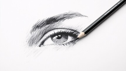 Naklejka premium Charcoal Sketch for Drawing and Art Projects - Isolated on White Background