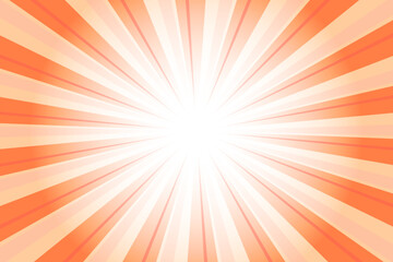 Fototapeta premium Outrageous orange red abstract glowing sunburst background. Maximum red glow effect sunburst background for presentation, banner, poster, flyer, sales. Modern pop art poster for summer and spring