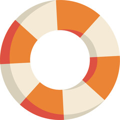 Obraz premium Bright Summer Rescue Ring Illustration