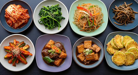 Korean Banchan Assortment: Eight Traditional Side Dishes