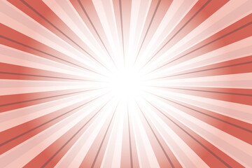 Obraz premium Redwood red abstract glowing sunburst background. Maximum red glow effect sunburst background for presentation, banner, poster, flyer, sales. Modern pop art poster for summer and spring