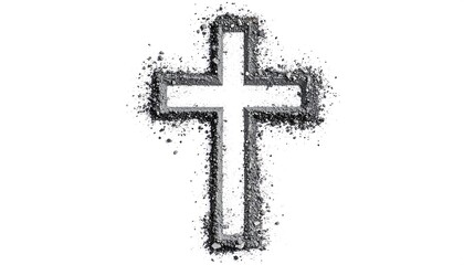 Ash Wednesday Cross Symbol.