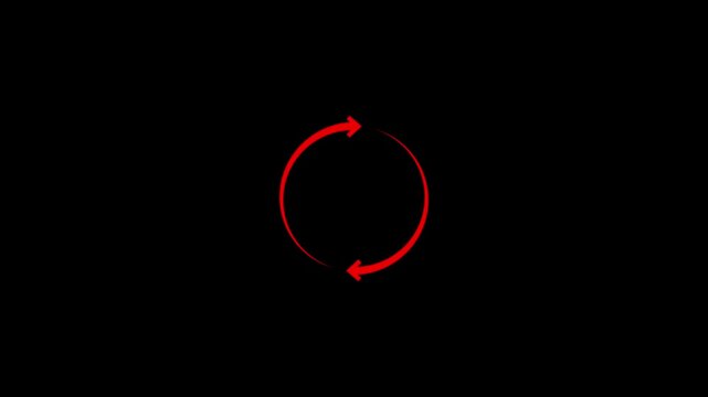 Recycle icon rotated, sustainability, micro animation, cartoon, illustration. Animated recycle arrow icon rotated motion graphic overlay loop on transparent background alpha channel