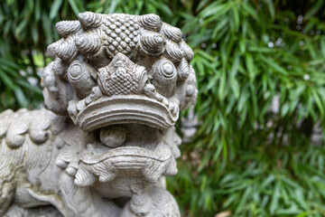 stone lion statue