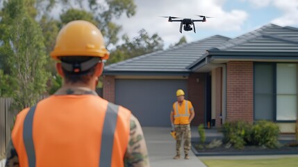 Drone Inspection of New Home Construction