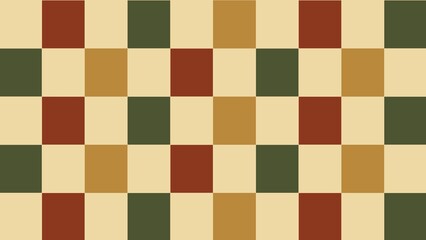 Simple Minimalist Colorful Autumn Pallete Color Checkered Squares Pattern