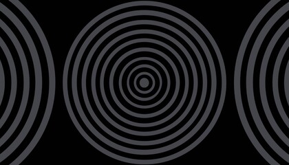 Black circular line pattern background. Elegant geometric texture for modern design for banner, paper and poster.