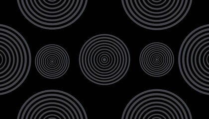 Black circular line pattern background. Elegant geometric texture for modern design for banner, paper and poster.