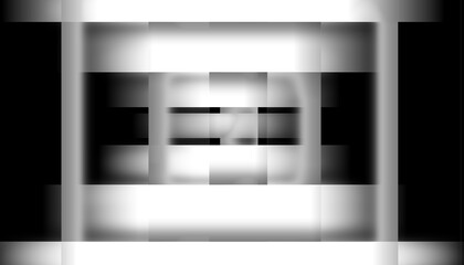 Concept abstrait g&eacute;om&eacute;trique blanc sur noir.