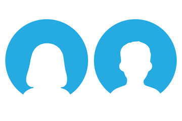 Default profile picture, avatar, photo placeholder. Avatar default user icon set. Social media user profile icon. Simple Gray Avatar Icons Representing Male And Female Profiles. Avatar flat icon set.