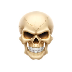 Fototapeta premium A Somber Reflection: A detailed studio rendering of a human skull, devoid of any context, speaks of mortality, fragility, and the quiet contemplation of one's own ephemeral existence.