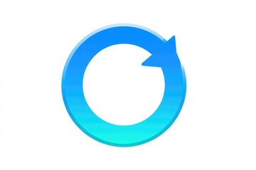 Circular arrow, blue gradient, reload symbol