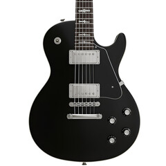 Isolated Black Electric Guitar on Transparent Background Photo