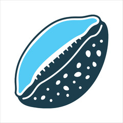 Cowrie Shell Icon - Divination Symbol Lucumi Orisha Devotion Yoruba tradition A single cowrie shell divination symbol