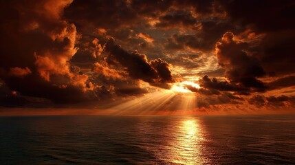 Dramatic sunset over the sea (1)