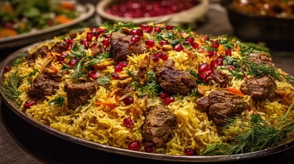 Dish of flavorful rice and meat